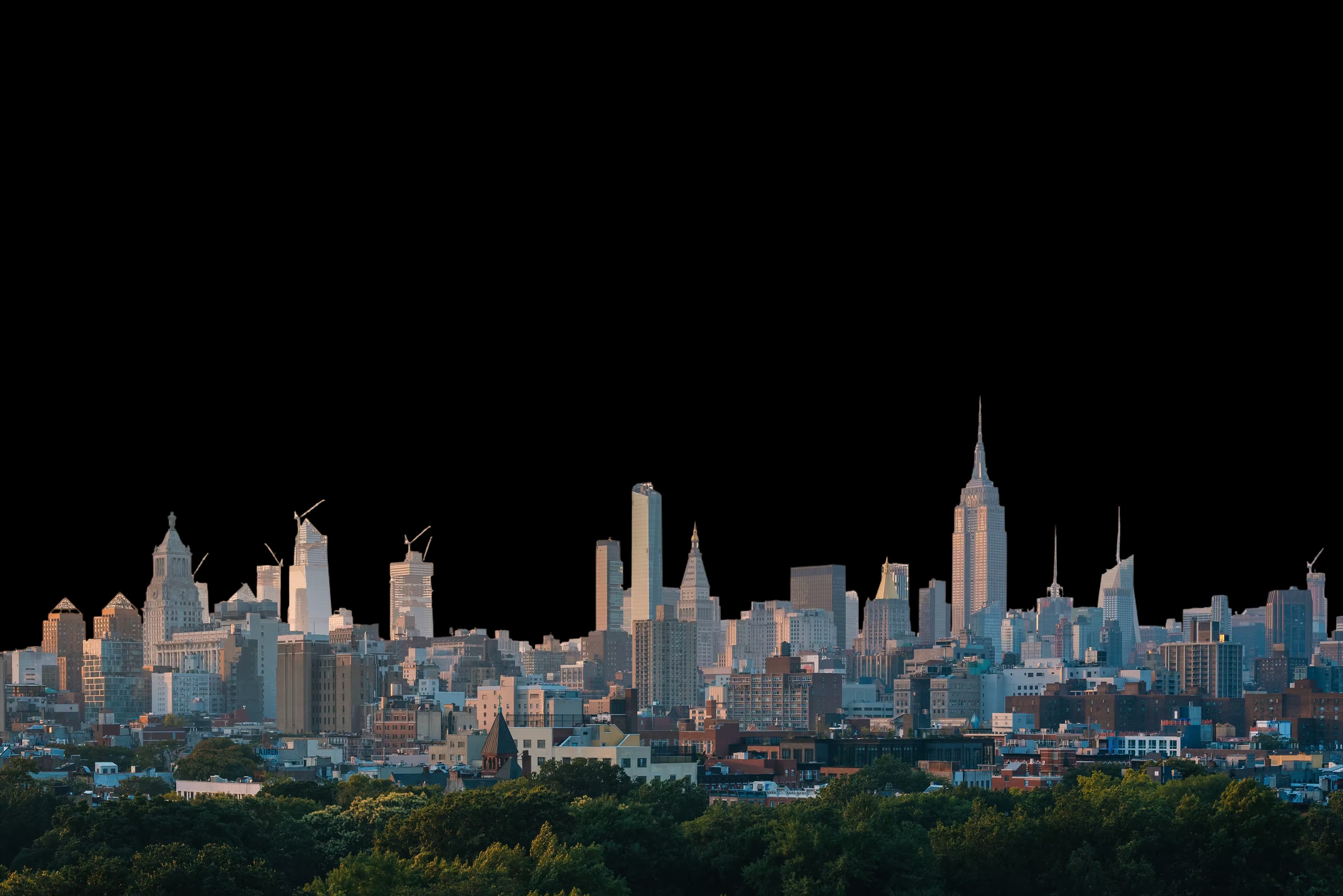 Panoramic view of a city with buildings