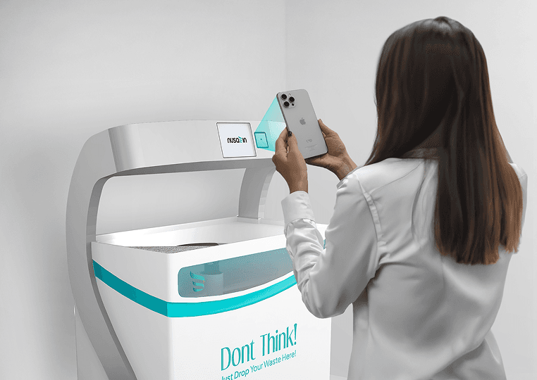 Woman scanning QR code on Srikandi